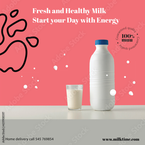 Milk hot Design 