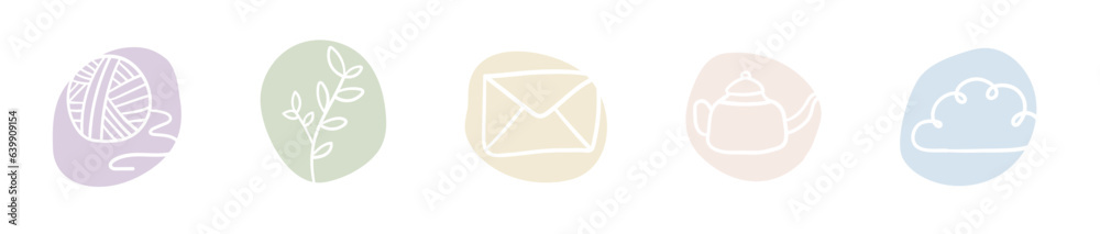 Fototapeta premium Serenity social media icons instagram story business