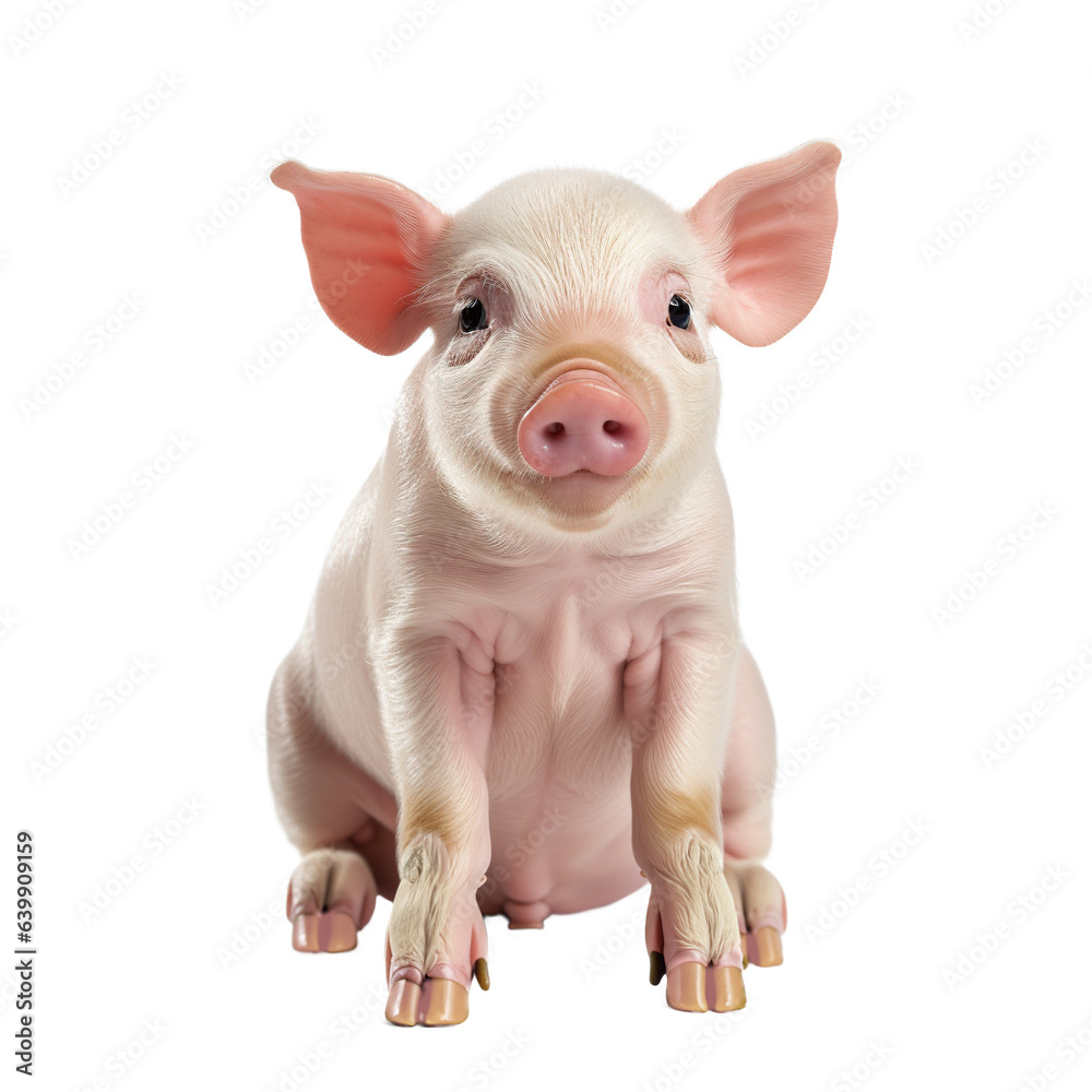 small pink pig isolated on white background small pink pig isolated on white background