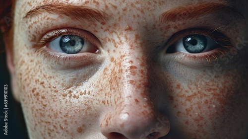 close up of a face of a person with a face photo