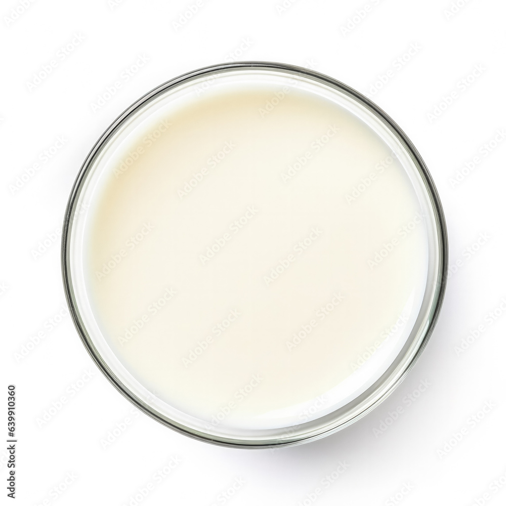 Сondensed milk isolated on white background top view Сondensed milk isolated on white background top view