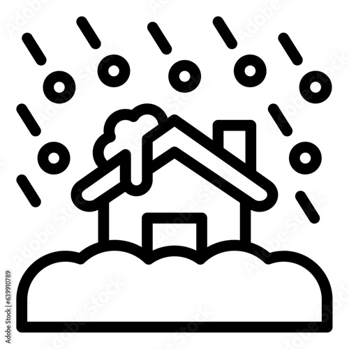 Blizzard outline line icon