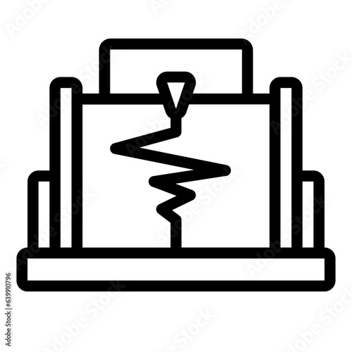 Seismograph outline line icon