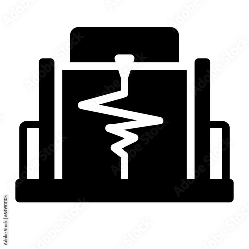 Seismograph outline line icon