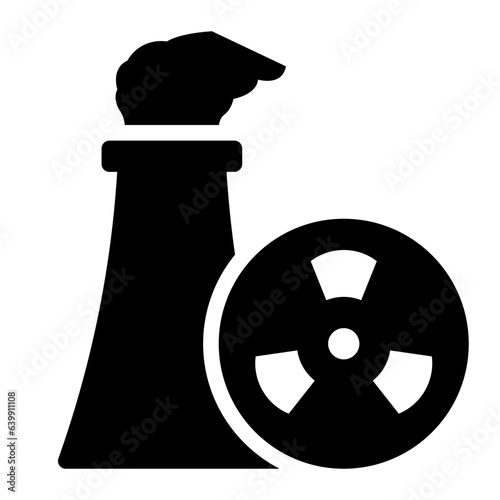 Nuclear Radiation outline line icon