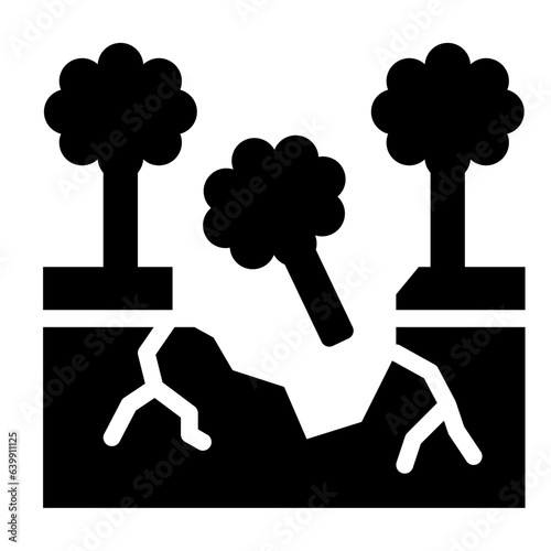 Sinkhole outline line icon