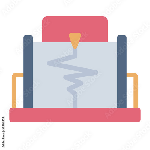 Seismograph flat icon