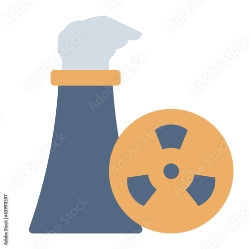Nuclear Radiation flat icon