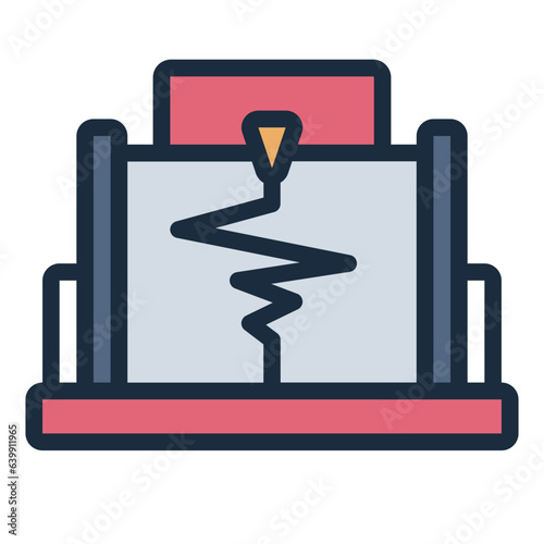 Seismograph filled line icon