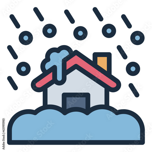 Blizzard filled line icon