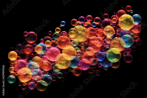 Translucent Bubble Symphony: Vibrant Artwork for Visual Experiences