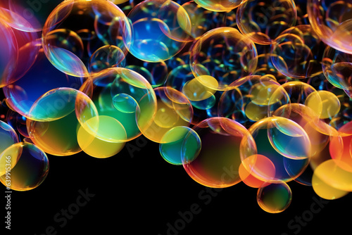 Flowing Bubbles: Colorful Abstract Composition for Creative Designs