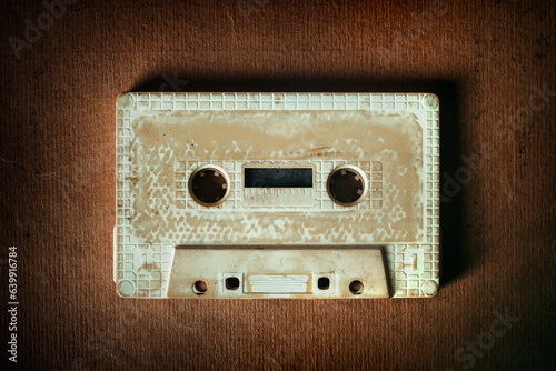 Old Audio Tape Cassette closeup