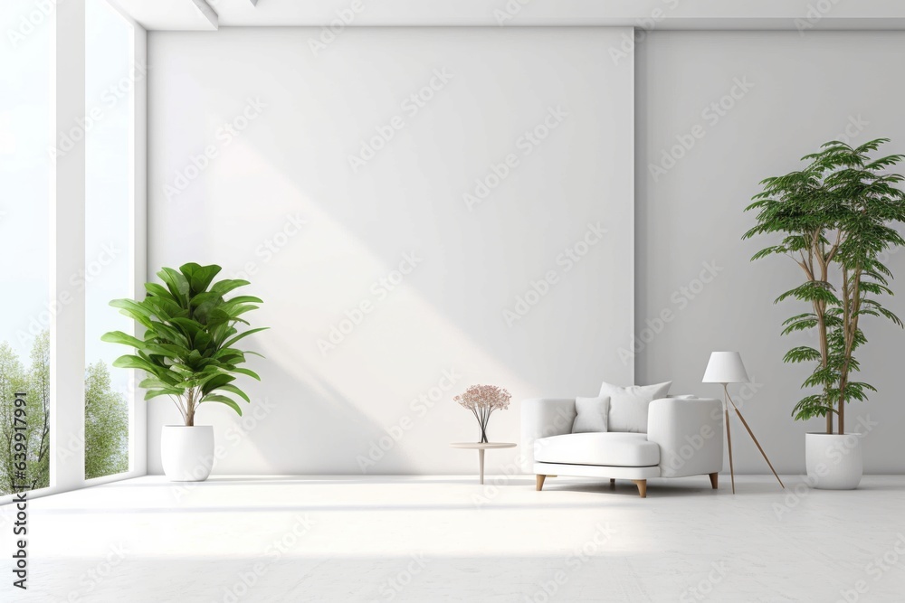 Minimalism interior design. Generated AI. Minimalism interior design. Generated AI.