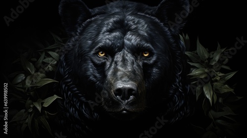Close-up photo of black bear.