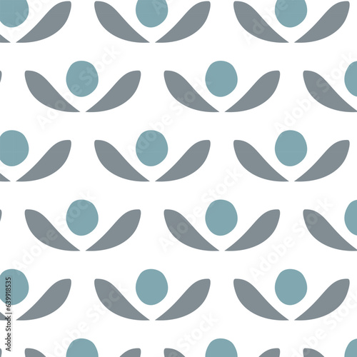 Seamless vector pattern with abstract figures in scandinavian style. Modern stylish texture.