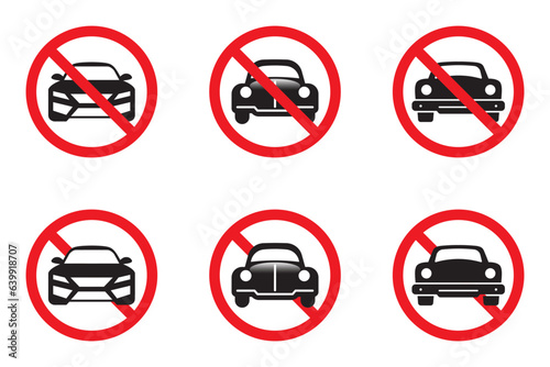 Free Download Car forbidden sign. Vector illustration. - GFXLoad