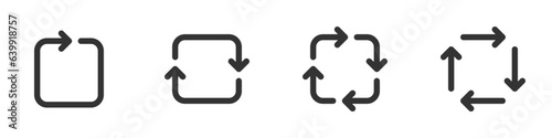 Repetitive process icon set. Vector illustration.