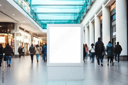 blank billboard mock up in indoor and outdoor 