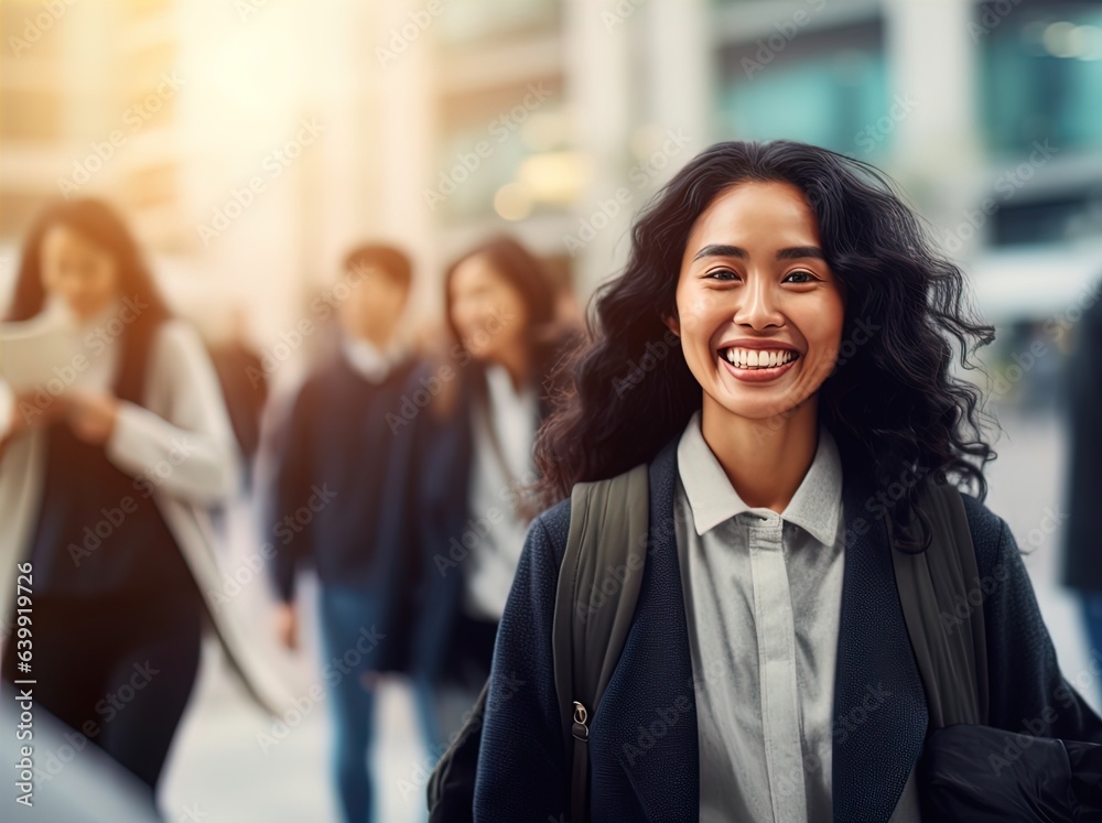 A confident Asian businesswoman standing outside an office building. Great for stories on careers, entrepreneurship, diversity, corporate workplace and more. A confident Asian businesswoman standing outside an office building. Great for stories on careers, entrepreneurship, diversity, corporate workplace and more.