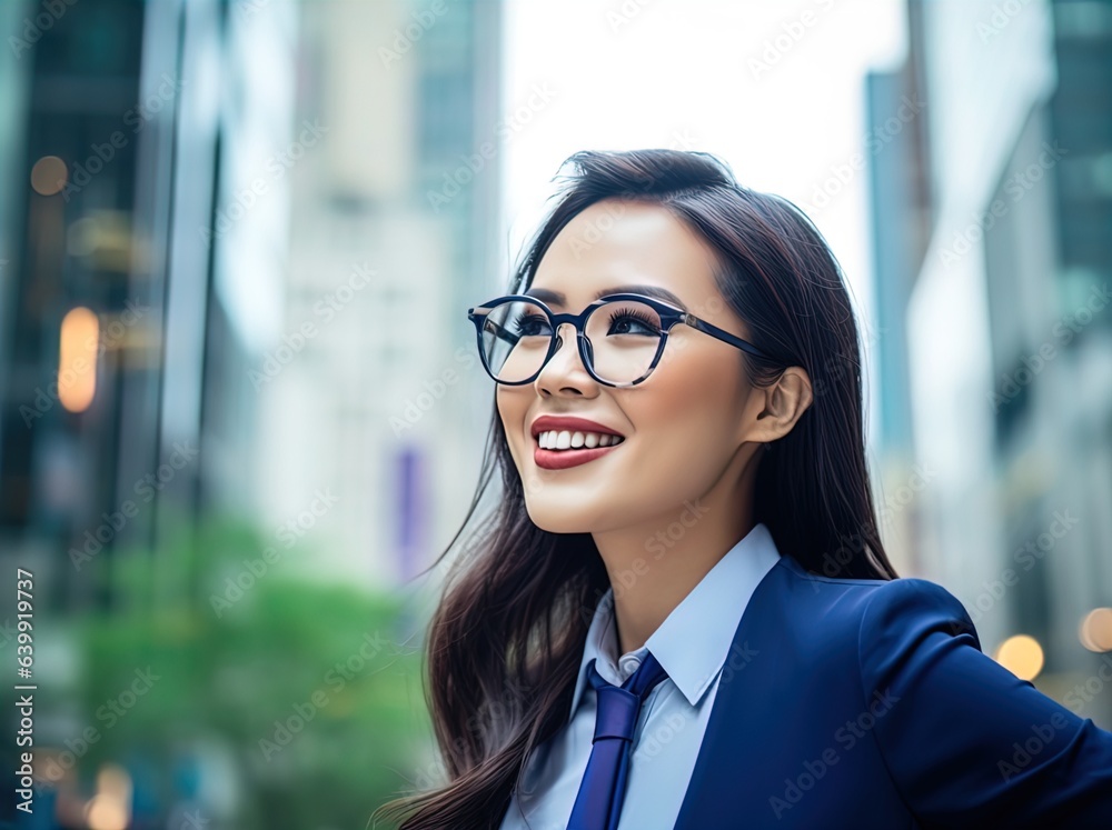 A confident Asian businesswoman standing outside an office building. Great for stories on careers, entrepreneurship, diversity, corporate workplace and more. A confident Asian businesswoman standing outside an office building. Great for stories on careers, entrepreneurship, diversity, corporate workplace and more.
