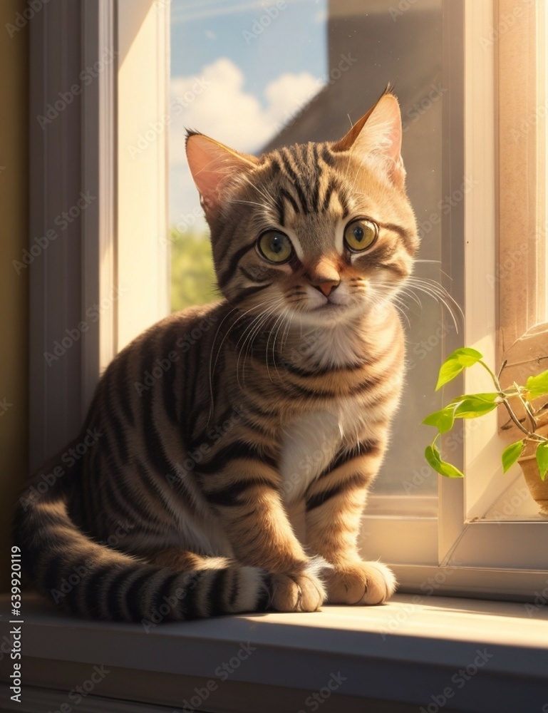 Charming Little Cat, Generative AI Charming Little Cat, Generative AI