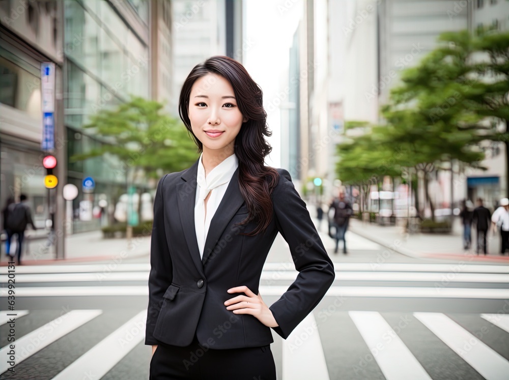 A confident Asian businesswoman standing outside an office building. Great for stories on careers, entrepreneurship, diversity, corporate workplace and more. A confident Asian businesswoman standing outside an office building. Great for stories on careers, entrepreneurship, diversity, corporate workplace and more.