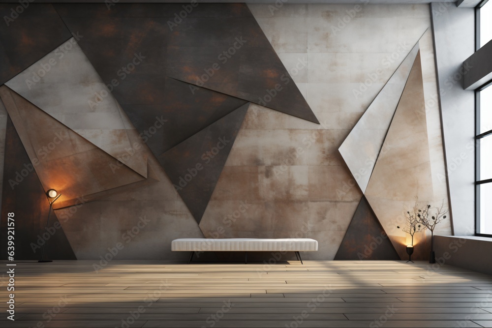 A premium and spacious living room design with textured wall decor A premium and spacious living room design with textured wall decor