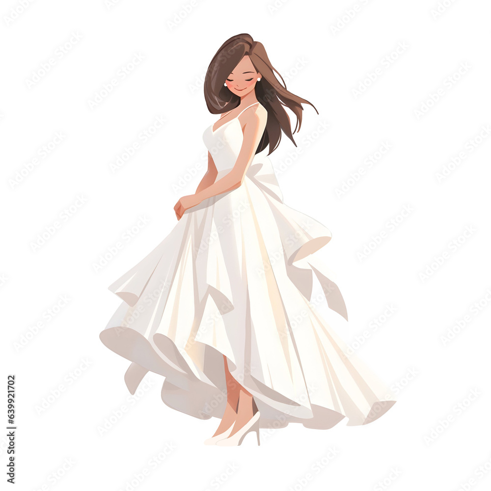 Fototapeta premium girl in a dress 1