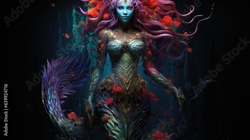 Wallpaper Mural portrait of a woman mermaid with hairstyle Torontodigital.ca