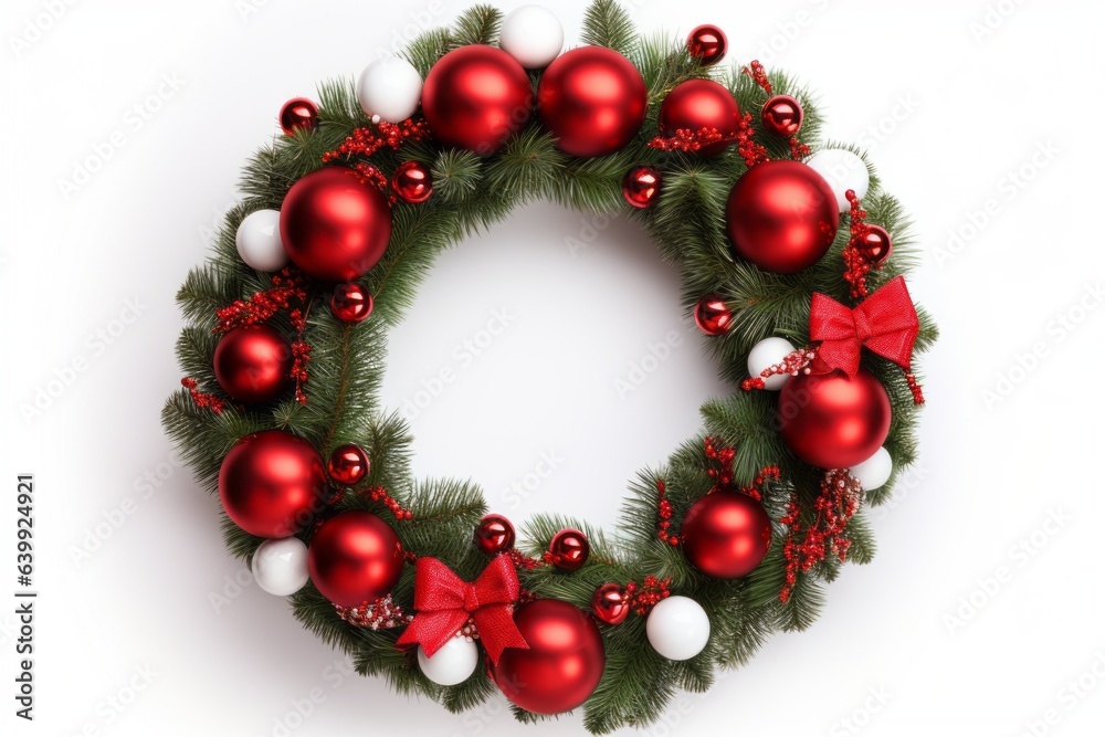 Christmas wreath. Decor for the holidays. Merry christmas and happy new year concept. Christmas wreath. Decor for the holidays. Merry christmas and happy new year concept.