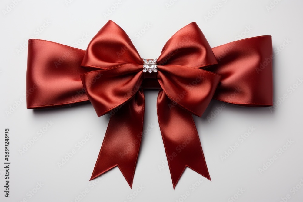 Bow for decorating gifts on a light plain background. Merry christmas and happy new year concept Bow for decorating gifts on a light plain background. Merry christmas and happy new year concept