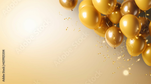 golden beads on a white background