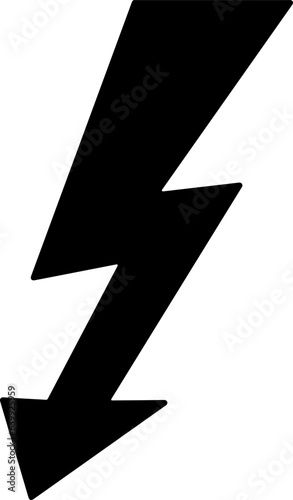 High voltage icon isolated on white background