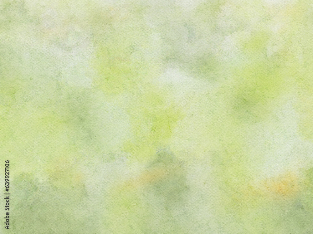 Watercolor background, hand draw, green color