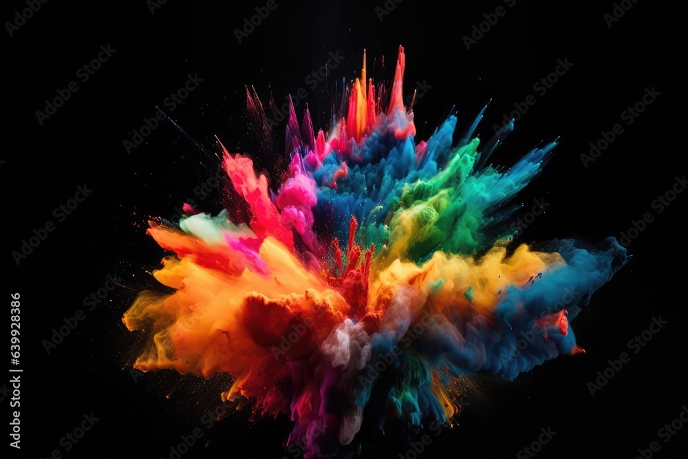 creative and artistic multicolor powder explosion texture background generative ai creative and artistic multicolor powder explosion texture background generative ai