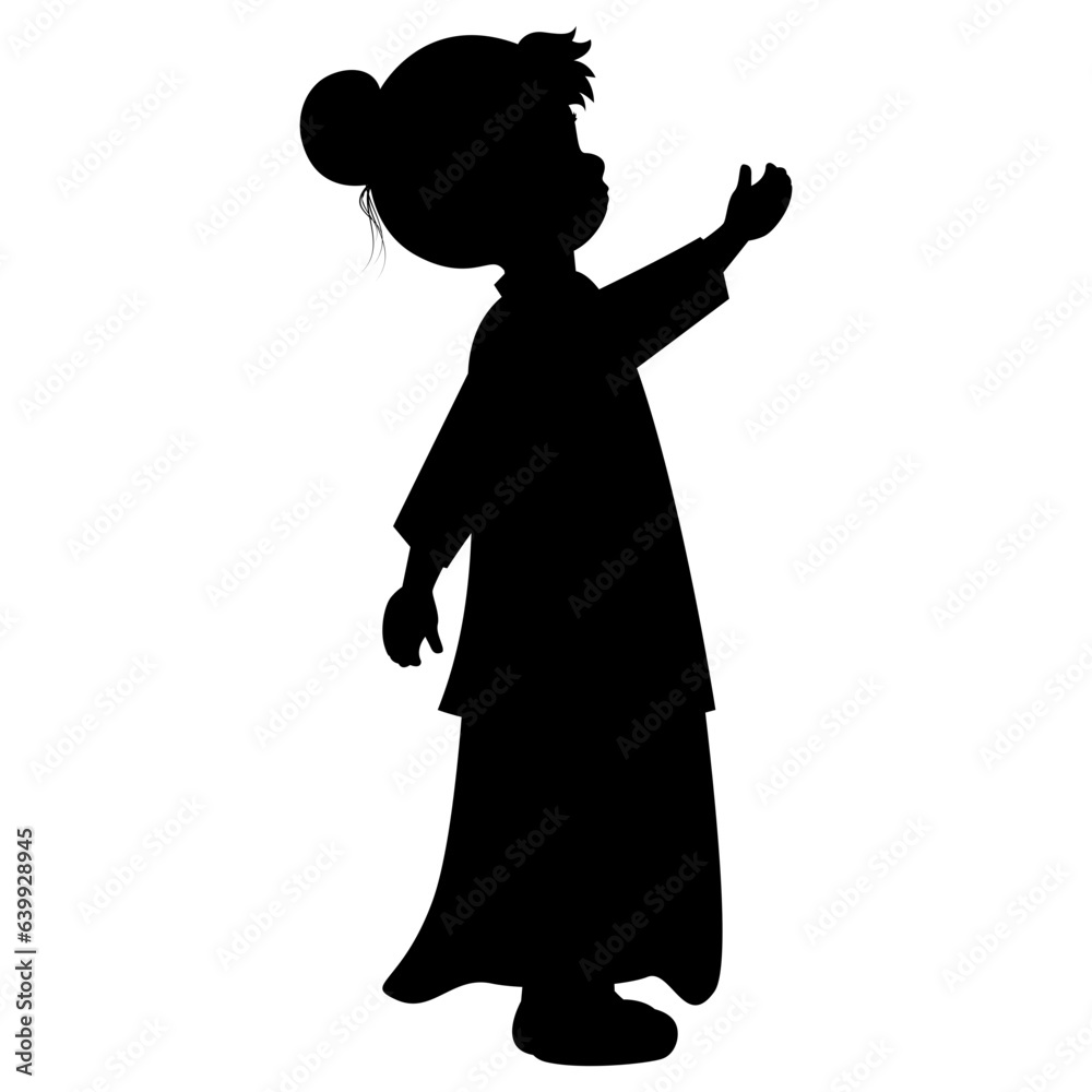 little girl silhouette illustration little girl silhouette illustration