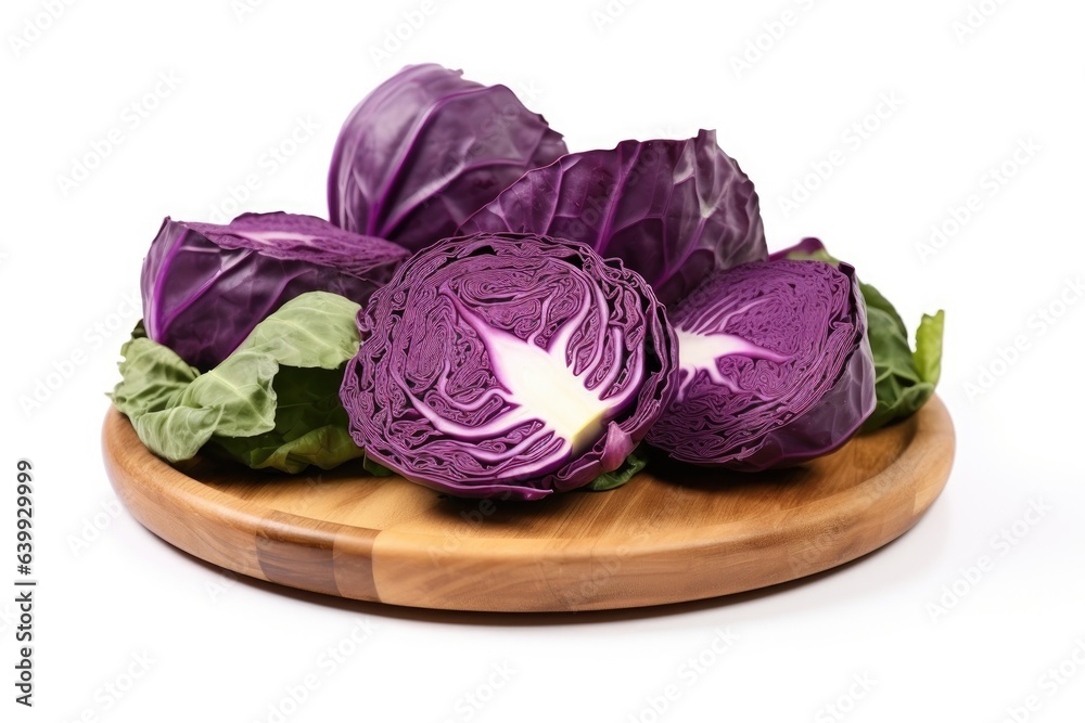 Fototapeta premium red cabbage isolated on white background