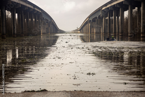 Atchafalaya bridge over atchafalaya swamp.