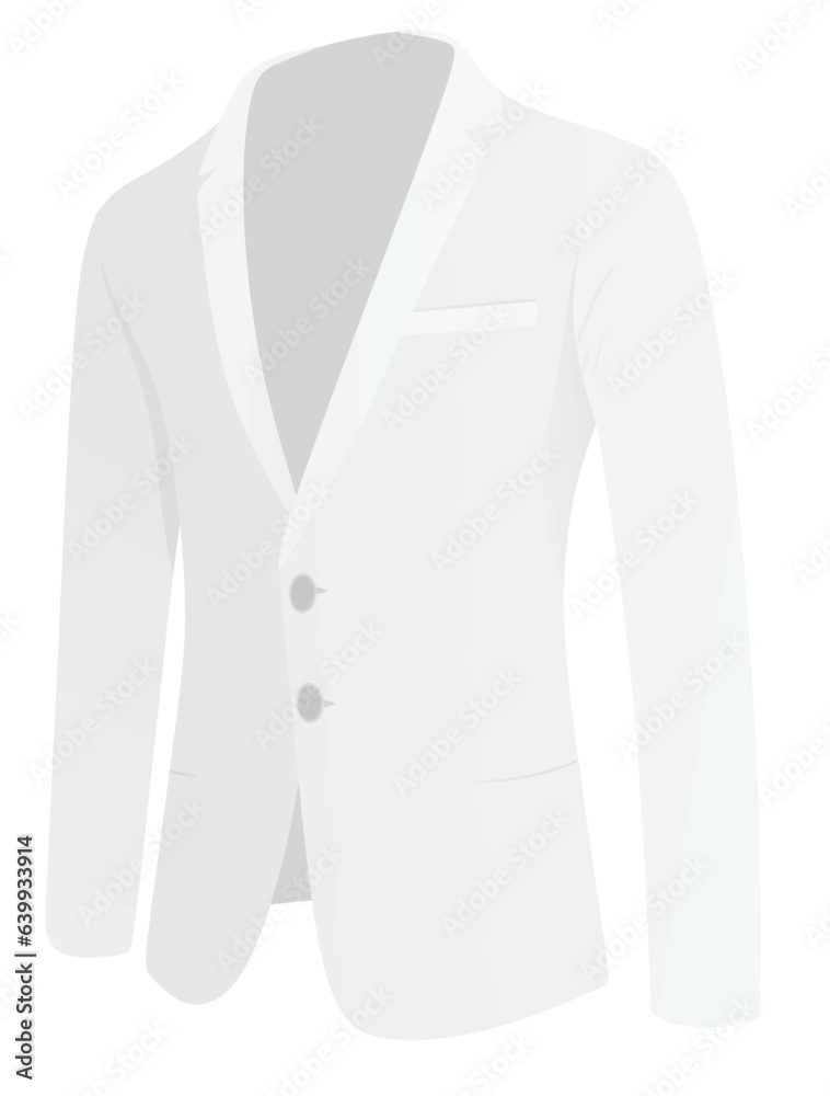 White business tuxedo. vector illustration White business tuxedo. vector illustration