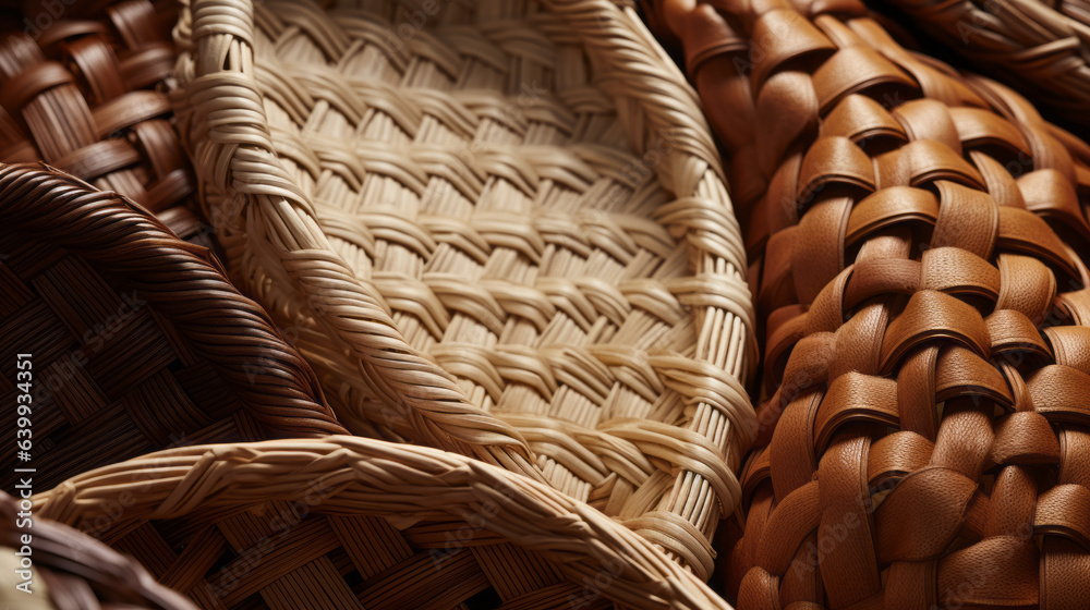 Obraz premium Woven and intricate textures of baskets 
