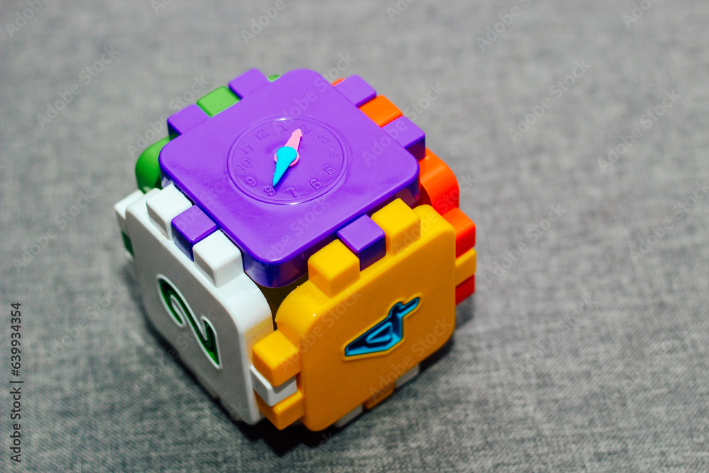 Fototapeta premium Children's colorful details designer for early development.