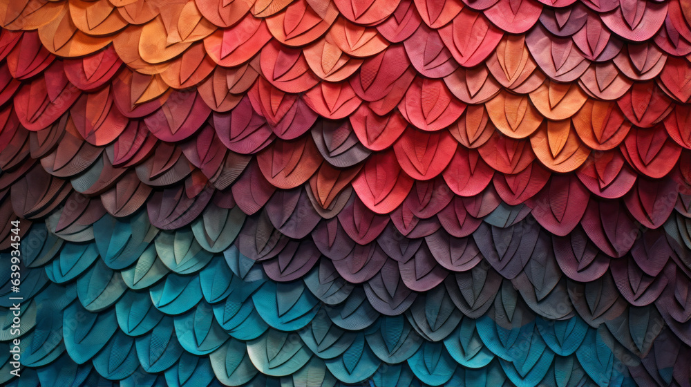 Vibrant and artistic patterns created by layering textured paper Vibrant and artistic patterns created by layering textured paper