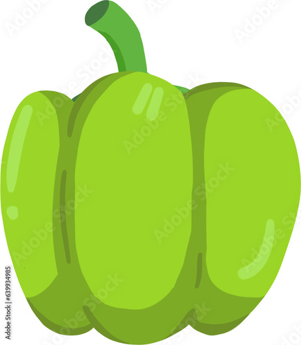 illustration of a green pepper