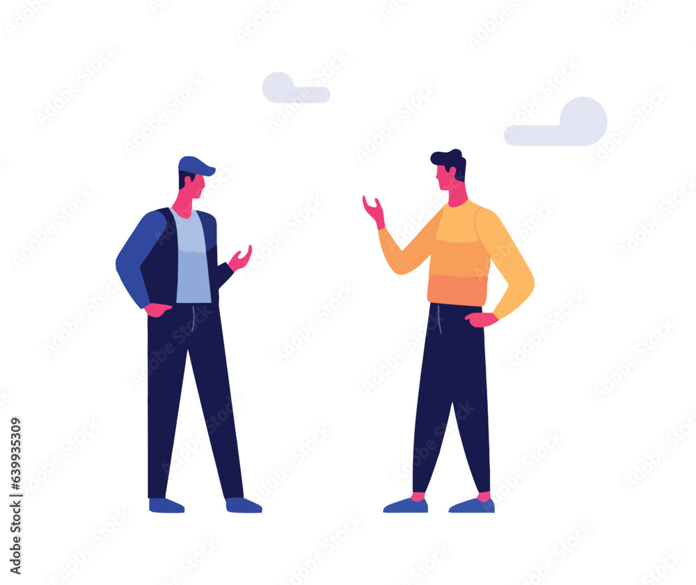 Communication at its best. This vector illustration captures two people engaged in a meaningful conversation. Communication at its best. This vector illustration captures two people engaged in a meaningful conversation.