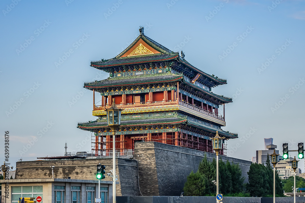 Zhengyangmen Gate (Qianmen Gate) - famous gate is located at the south of Tiananmen Square (Gate of Heavenly Peace), large city square in center of Beijing. BEIJING, CHINA. Zhengyangmen Gate (Qianmen Gate) - famous gate is located at the south of Tiananmen Square (Gate of Heavenly Peace), large city square in center of Beijing. BEIJING, CHINA.