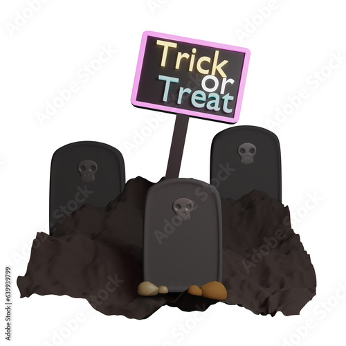 Grave trick or treat on Halloween Day.
