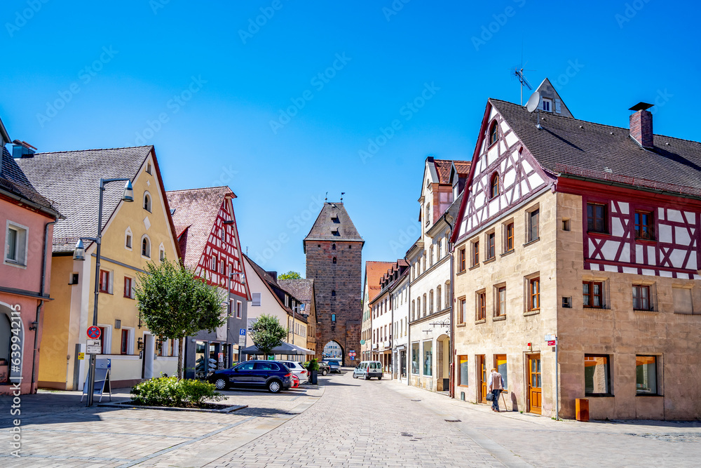 Markt, Altstadt, Altdorf bei Nürnberg, Bayern, Deutschland 