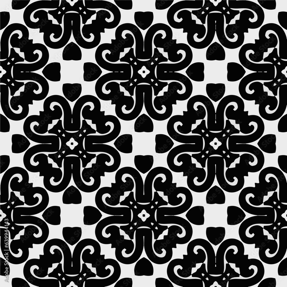 White background with black pattern. Seamless texture for fashion, textile design,  on wall paper, wrapping paper, fabrics and home decor. Simple repeat pattern.
