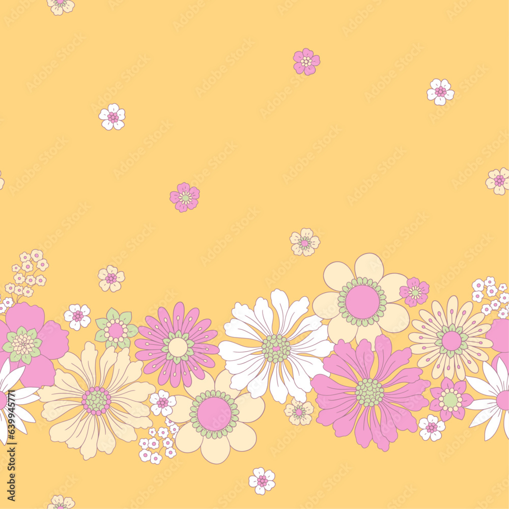 70s Retro Floral Seamless Vector Pattern 70s Retro Floral Seamless Vector Pattern